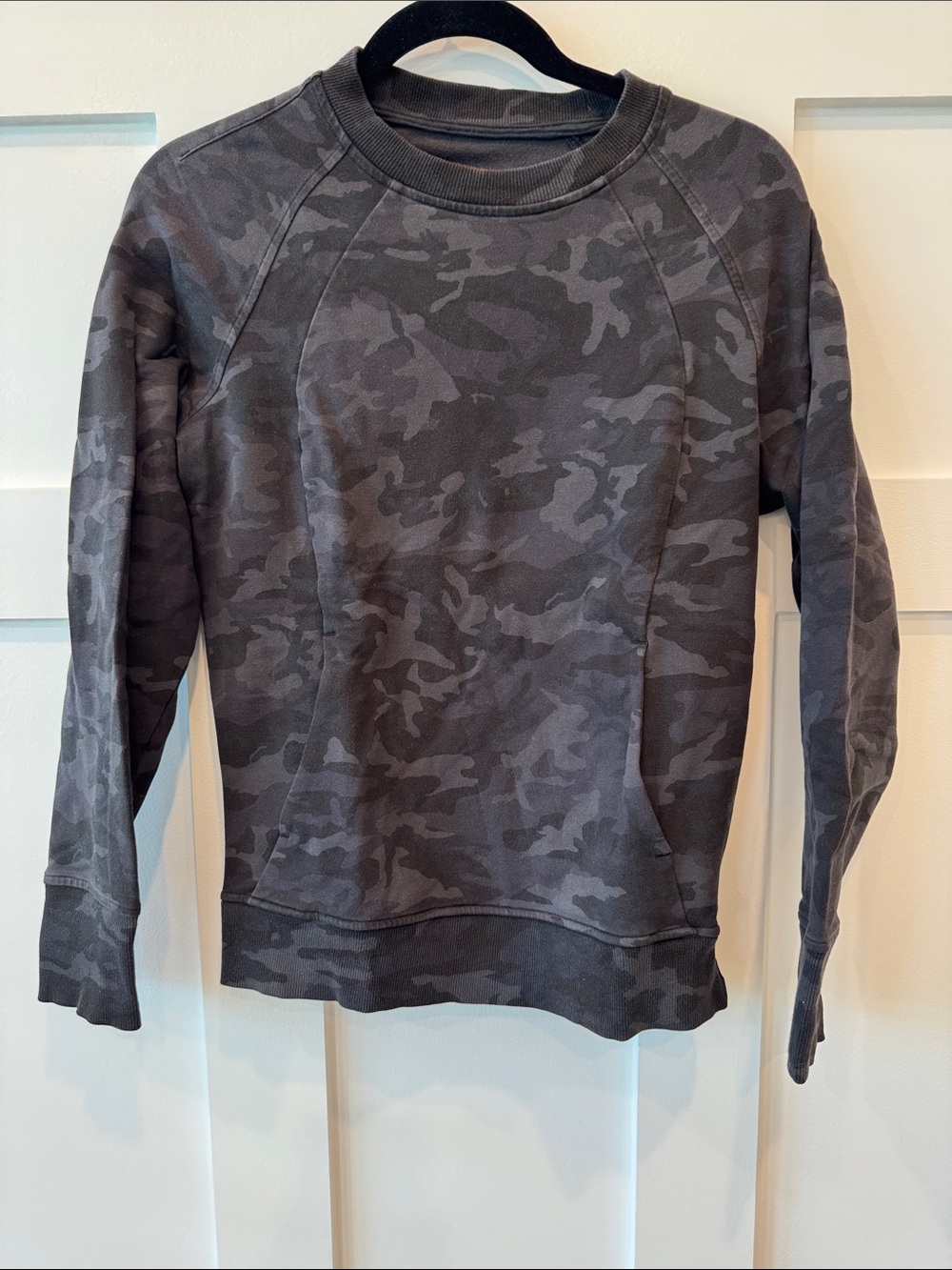lululemon athletica Dark Grey Camo Crewneck Sweatshirt